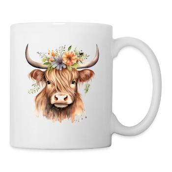 Personalised Scottish Highland Cow Farm Animal - Mug - white - Right