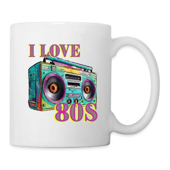 80 ' s Party Outfit Costume rétro Vintage - Mug blanc - blanc - Droite