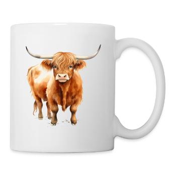 Custom Scottish Highland Cow For Farm Lovers - Mug - white - Right