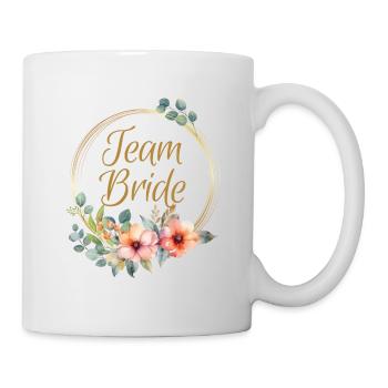 Équipe mariée bague or enterrement de vie de jeune fille - Mug blanc - blanc - Droite