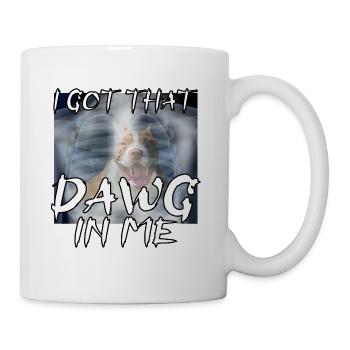 I Got That Dawg In Me Xray Pitbull Ironic Meme - Mug blanc - blanc - Droite