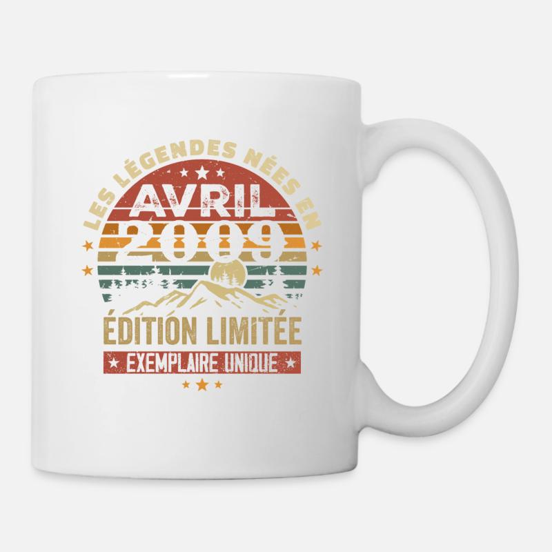 Les Légendes Sont Nées En Avril 2009 Cadeau 2009 - Mug blanc - blanc