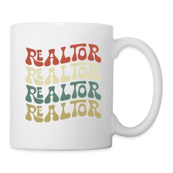 Retro Realtor Immobilienmakler Makler - Tasse - Weiß - Rechts