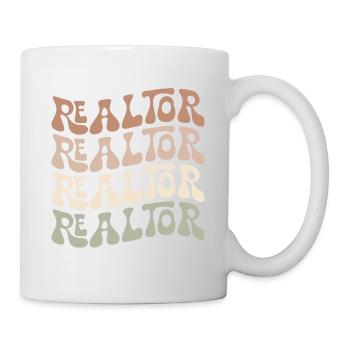 Retro Realtor Immobilienmakler Makler - Tasse - Weiß - Rechts
