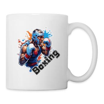 Boxer / Sports / Fight / Arena / Boxing Ring / Fists - Mug - white - Right