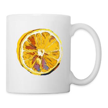 Zitrone - Tasse - Weiß - Rechts