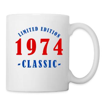 1974 Geburtstag - Tasse - Weiß - Rechts