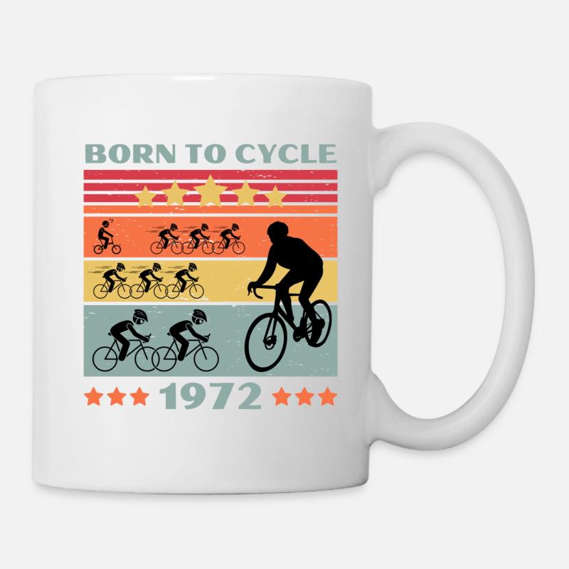 Passion Vélo Born to Cycle 1972 - Mug - white