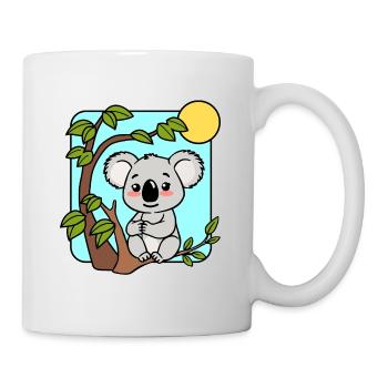 Cute little koala in the eucalytpus tree - Mug - white - Right