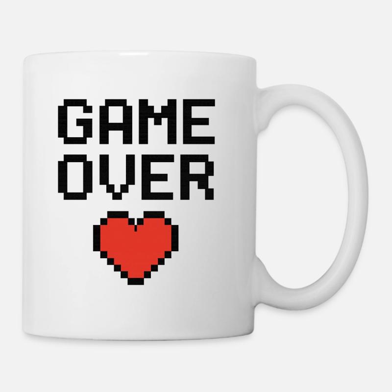 Pixel Heart Game Lover Design - Tasse - Weiß