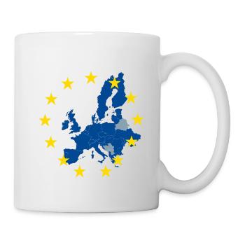 Map of Europe in the EU Star Ring - Mug - white - Right