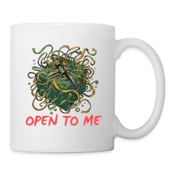 Coffre Vert Rubans et Ciseaux - Mug blanc - blanc - Droite