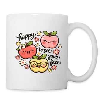 Kawaii Apple Trio Cheer - Mug - white - Right