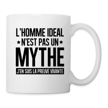L'homme idéal n'est pas un mythe - Mug blanc - blanc - Droite