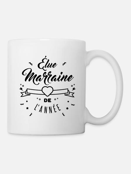 élue marraine de l'année - Mug blanc - blanc