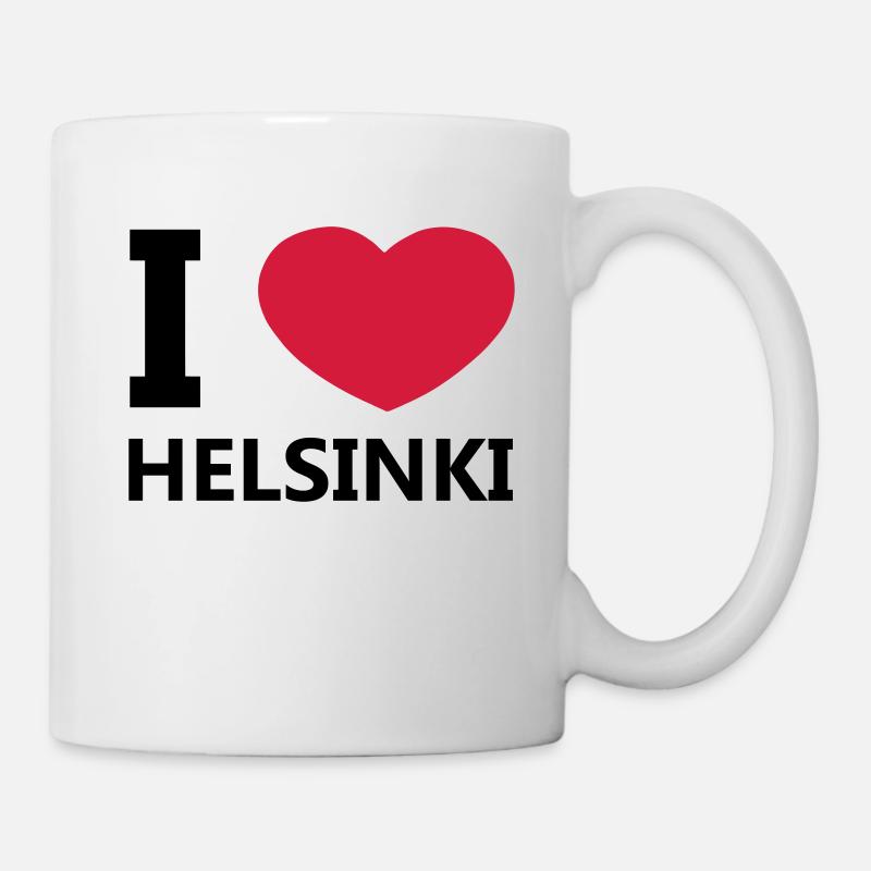 Ich liebe Helsinki - Tasse - Weiß
