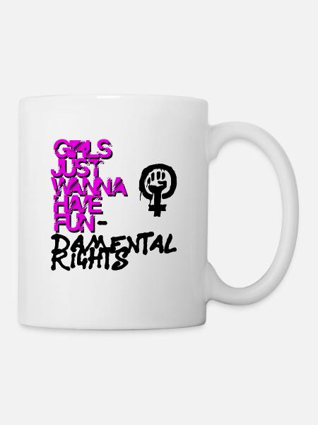 Girls just wanna have basic rights - Mug - white