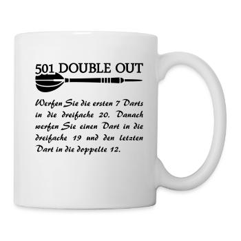 Dart Anleitung dart 501 Double Out - Tasse - Weiß - Rechts