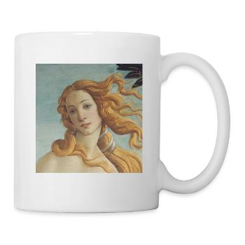 The Birth of Venus by Botticelli (detail) - Mug - white - Right