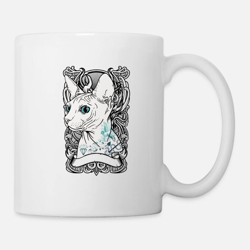 Geschenk Katze Mieze Haustier Geschenkidee - Tasse - Weiß