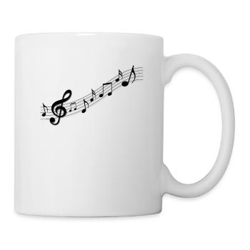 Musik Noten Musiknoten - Tasse - Weiß - Rechts