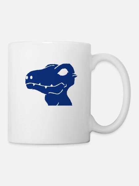 Dino en bleu - Mug blanc - blanc