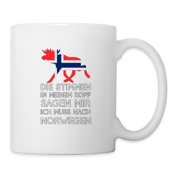 Voices in the head - I have to go to Norway - Holidays - Mug - white - Right