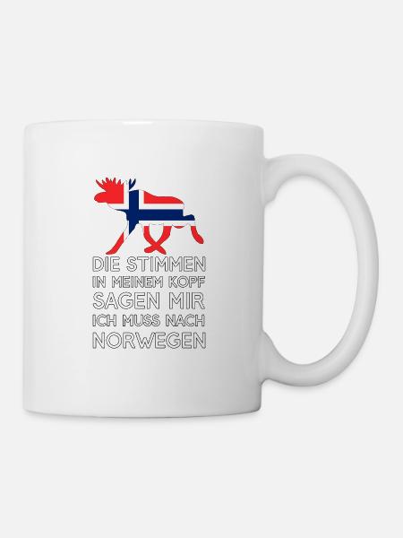 Voix dans la tête - Je dois aller en Norvège - Vacances - Mug blanc - blanc