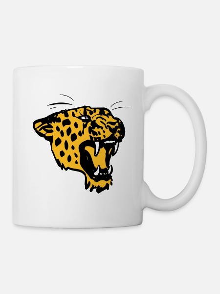 Roaring Leopard by Cheerful Madness!! - Mug - white