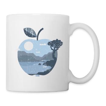 Vintage panorama apple - Mug blanc - blanc - Droite