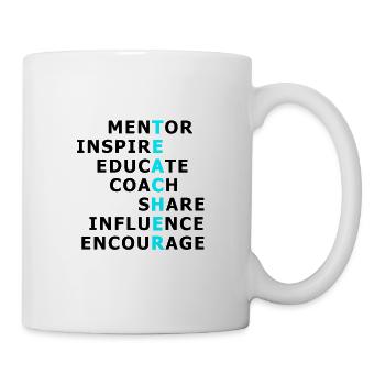 Teacher - Mentor, Inspire, Educate - Tasse - Weiß - Rechts
