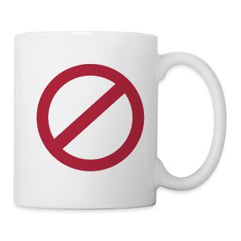 Verbot - Tasse - Weiß - Rechts