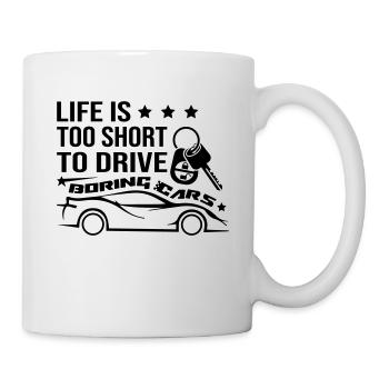 La vie est trop courte pour conduire - Mug blanc - blanc - Droite