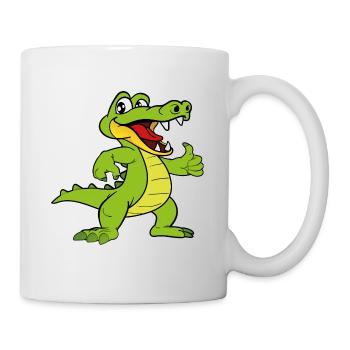 Funny Cute Cool Alligator Crocodile - Mug - white - Right