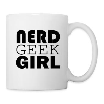 Nerd Geek Girl - Mug blanc - blanc - Droite