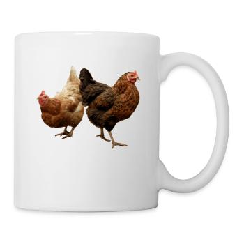 two happy chickens - Mug - white - Right