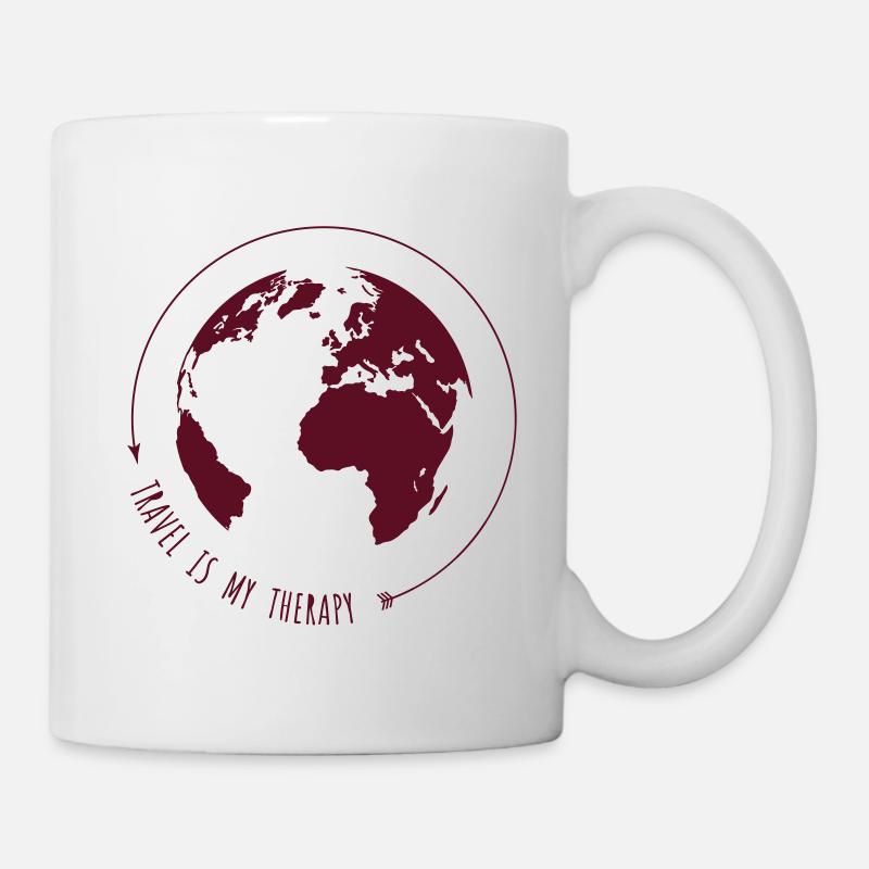 GLOBUS Travel est ma thérapie - Mug blanc - blanc