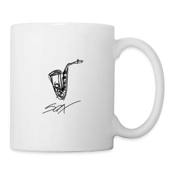 Saxophone - Mug blanc - blanc - Droite