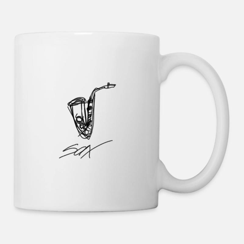 Saxophone - Mug blanc - blanc