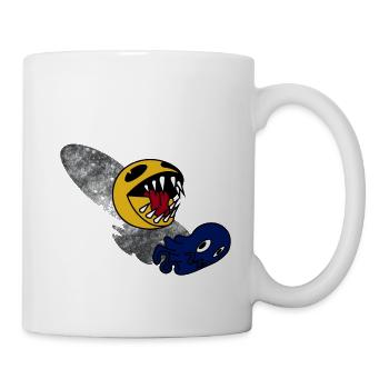 PAC MAN böse - farbe - Tasse - Weiß - Rechts
