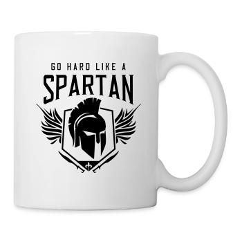 spartaner motivation spartan fitness - Tasse - Weiß - Rechts