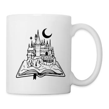 Château en livre, idée cadeau - Mug blanc - blanc - Droite