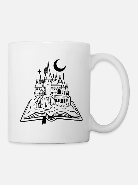 Castle in book, gift idea - Mug - white