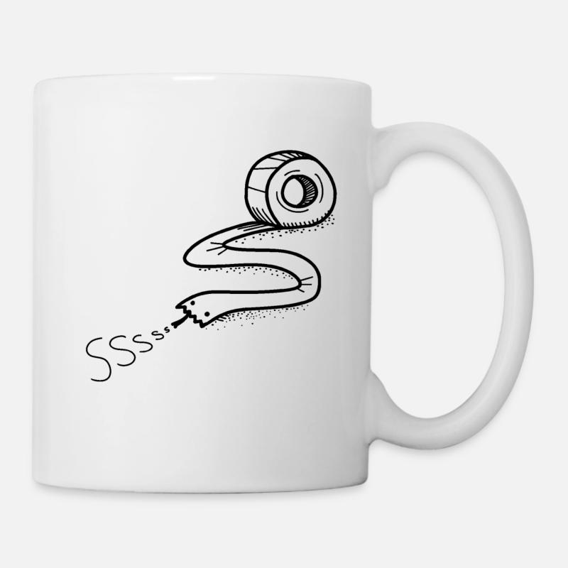 Klebeband-Schlange - Tasse - Weiß