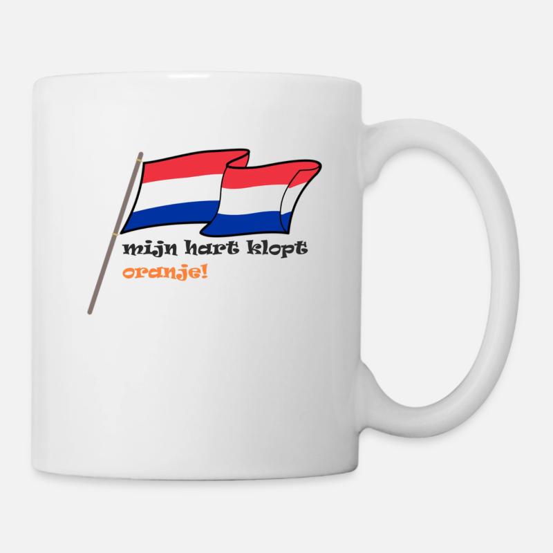 Netherlands - mijn hart klopt oranje - Mug - white