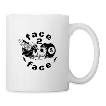 face to face, skull, biker - Mug - white - Right