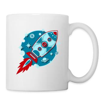 Retro Rocket Planet Space Space Sci-fi - Mug - white - Right