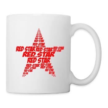 roter Stern - Tasse - Weiß - Rechts