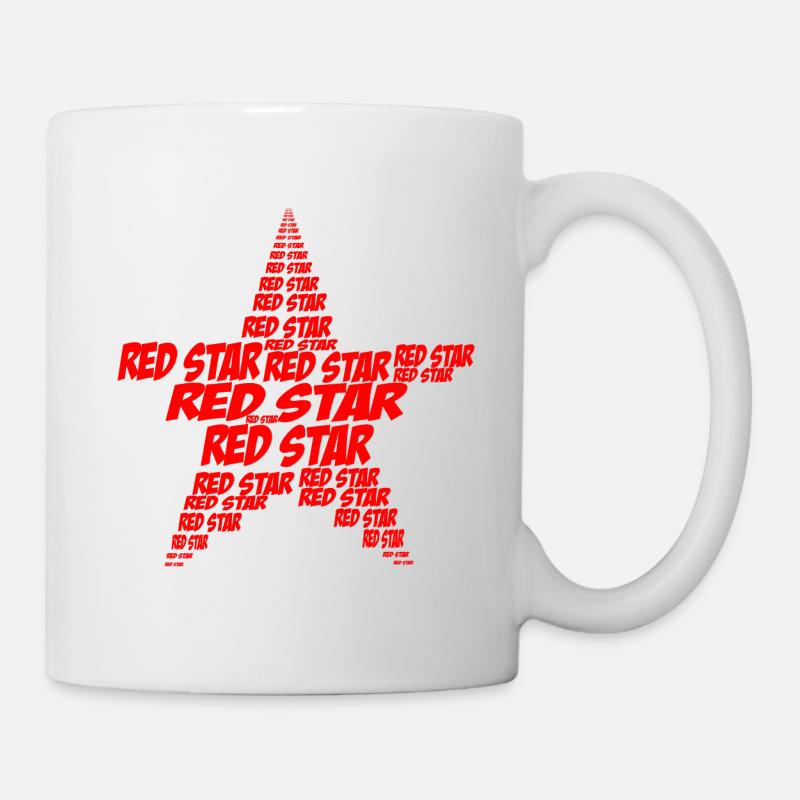 red star - Mug blanc - blanc