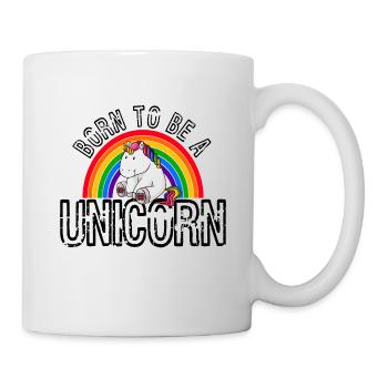 Né pour être une licorne Gay Pride LGBT Rainbow - Mug blanc - blanc - Droite
